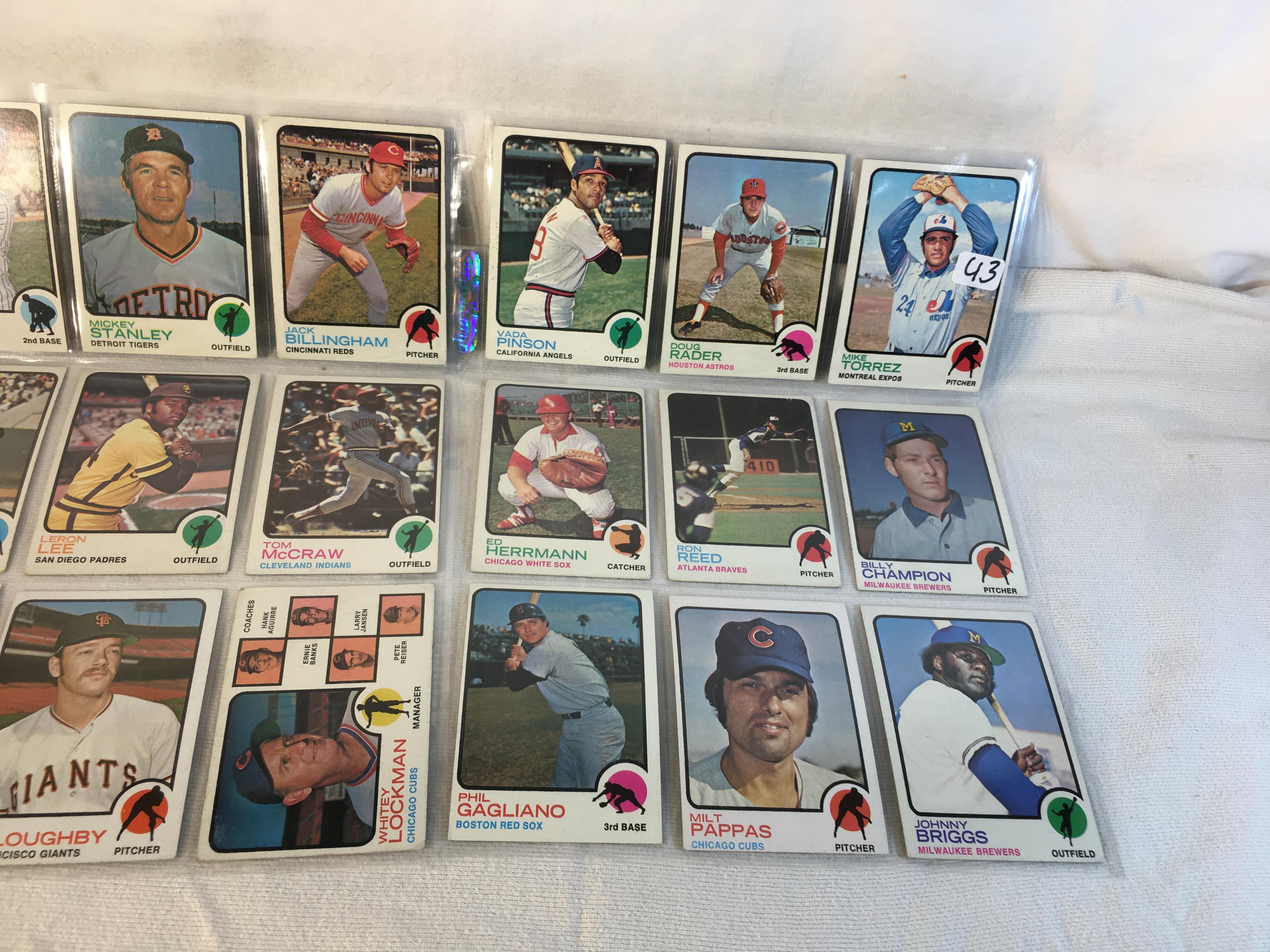 Lot of 18 Pcs Collector Vintage  MLB Baseball  Sport Trading Assorted Cards & Players - See Photos