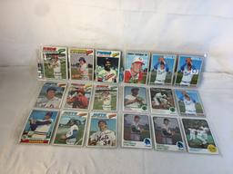 Lot of 18 Pcs Collector Vintage  MLB Baseball  Sport Trading Assorted Cards & Players - See Photos