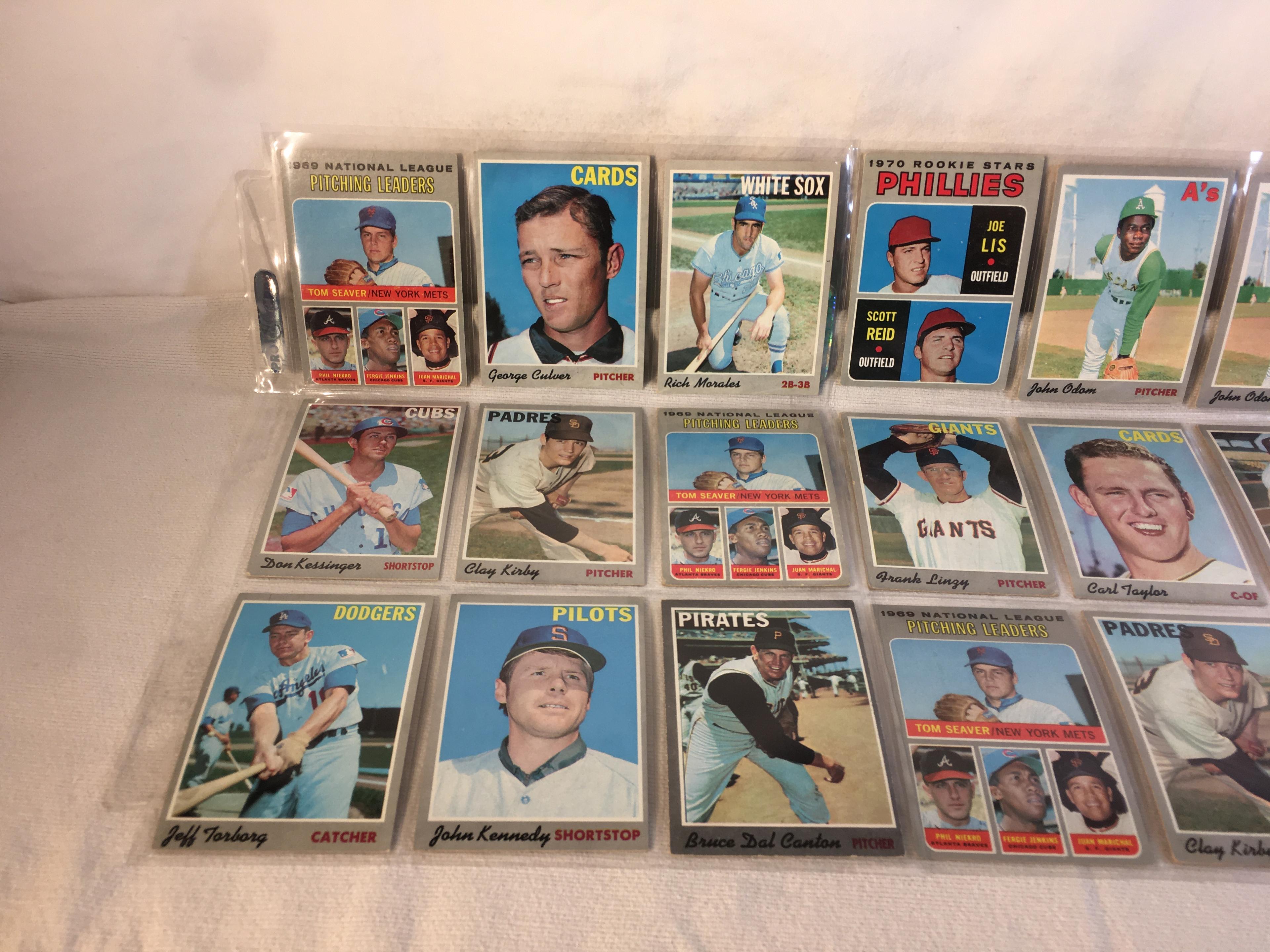 Lot of 18 Pcs Collector Vintage  MLB Baseball  Sport Trading Assorted Cards & Players - See Photos