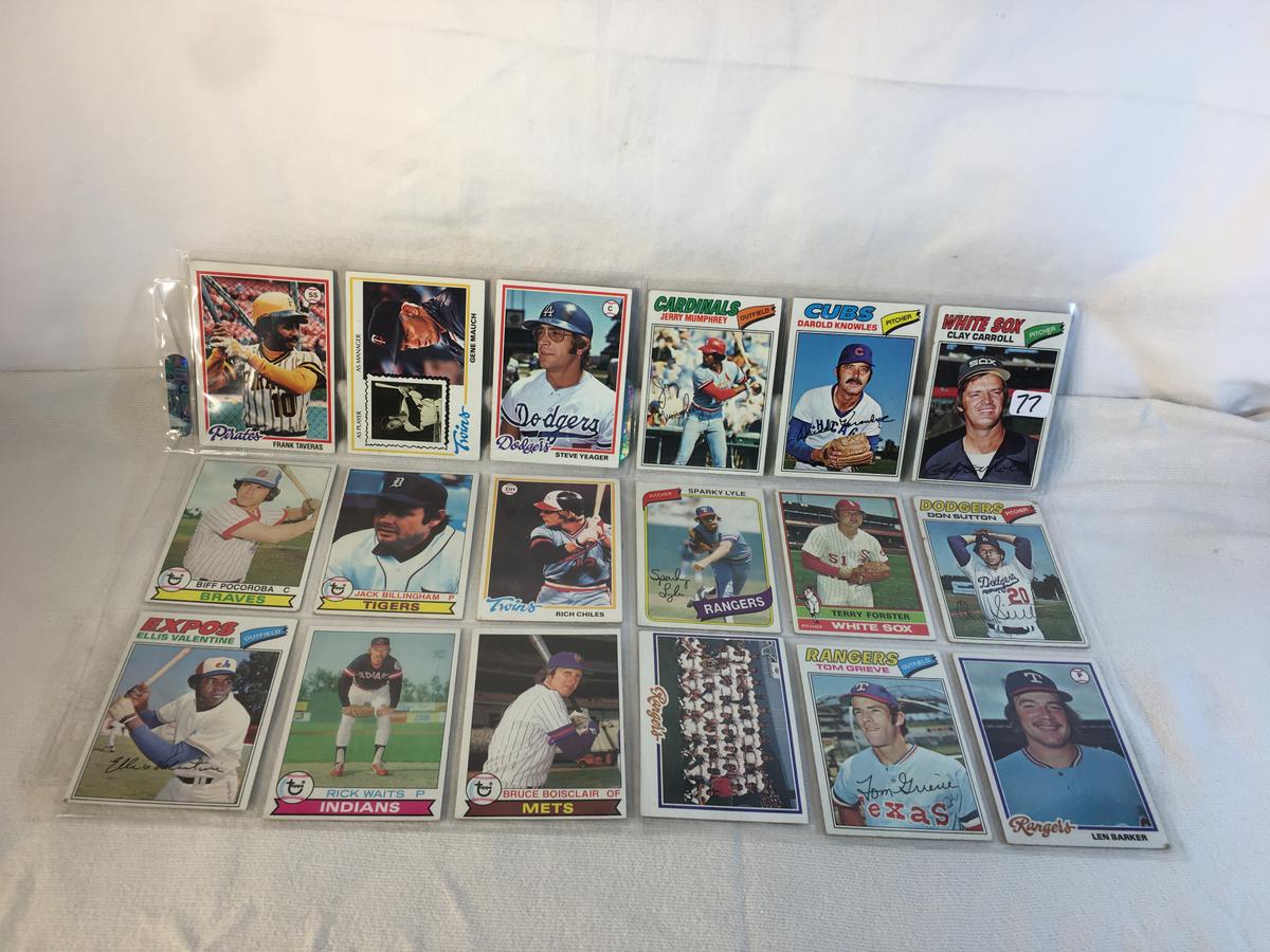 Lot of 18 Pcs Collector Vintage  MLB Baseball  Sport Trading Assorted Cards & Players - See Photos