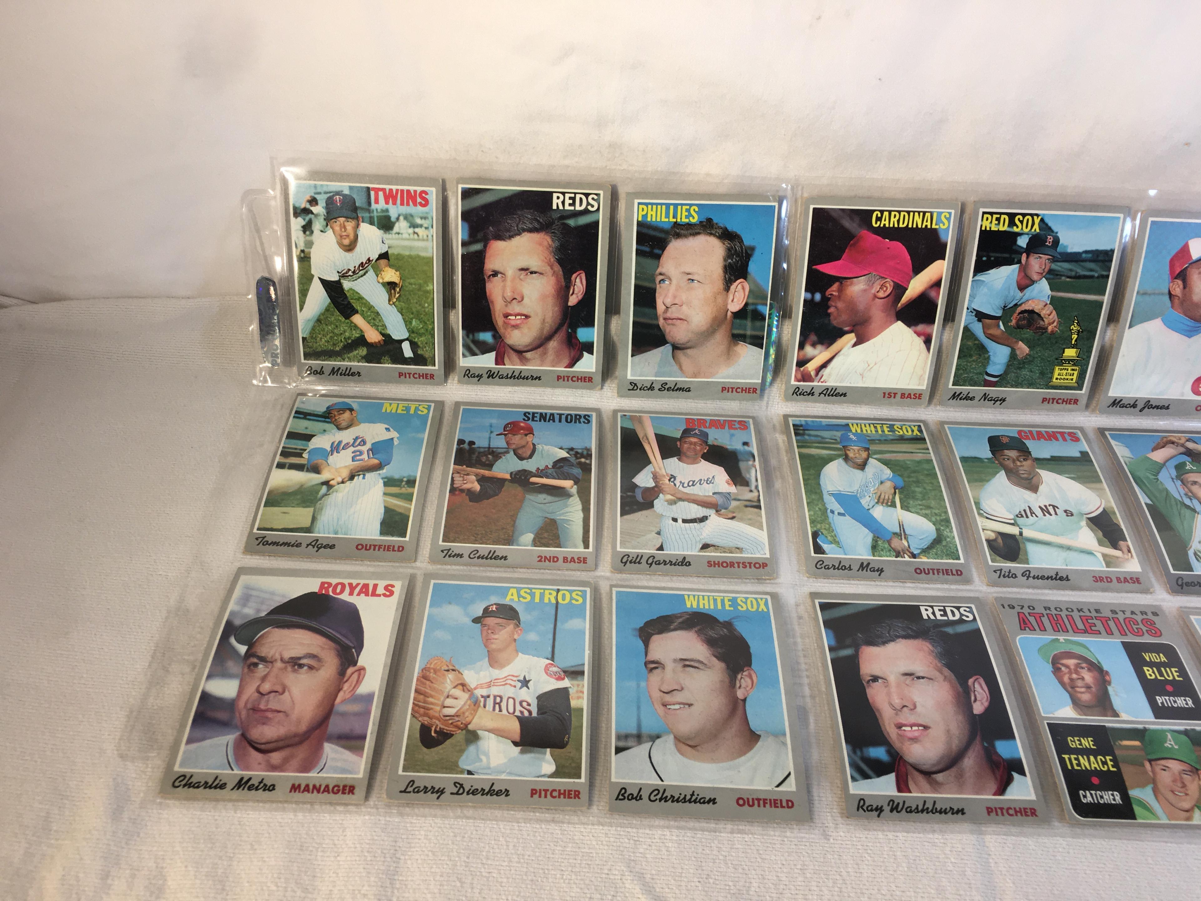 Lot of 18 Pcs Collector Vintage  MLB Baseball  Sport Trading Assorted Cards & Players - See Photos