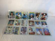 Lot of 18 Pcs Collector Vintage  MLB Baseball  Sport Trading Assorted Cards & Players - See Photos