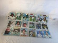 Lot of 18 Pcs Collector Vintage  MLB Baseball  Sport Trading Assorted Cards & Players - See Photos