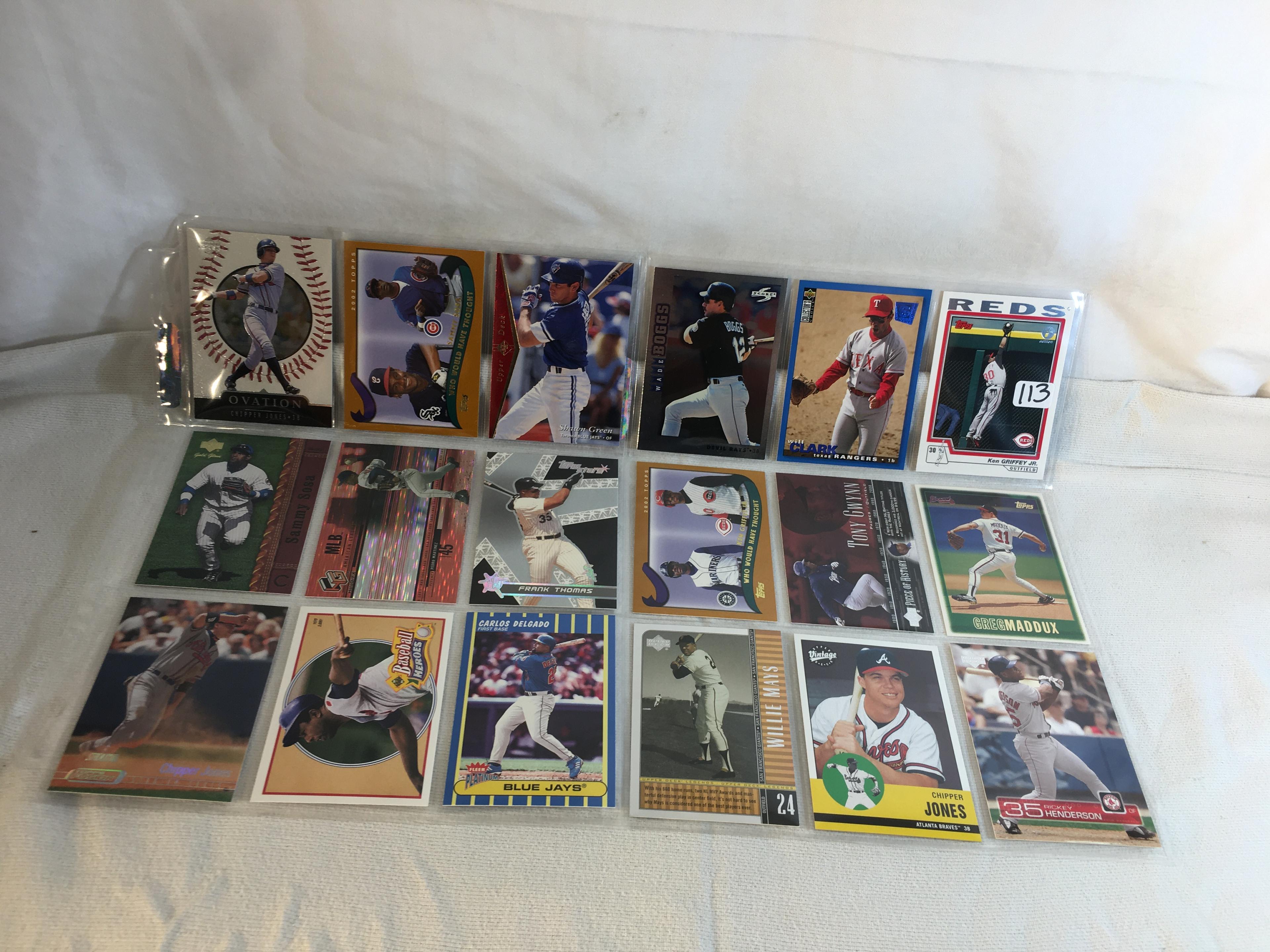 Lot of 18 Pcs Collector Modern MLB Baseball  Sport Trading Assorted Cards & Players -See Pictures