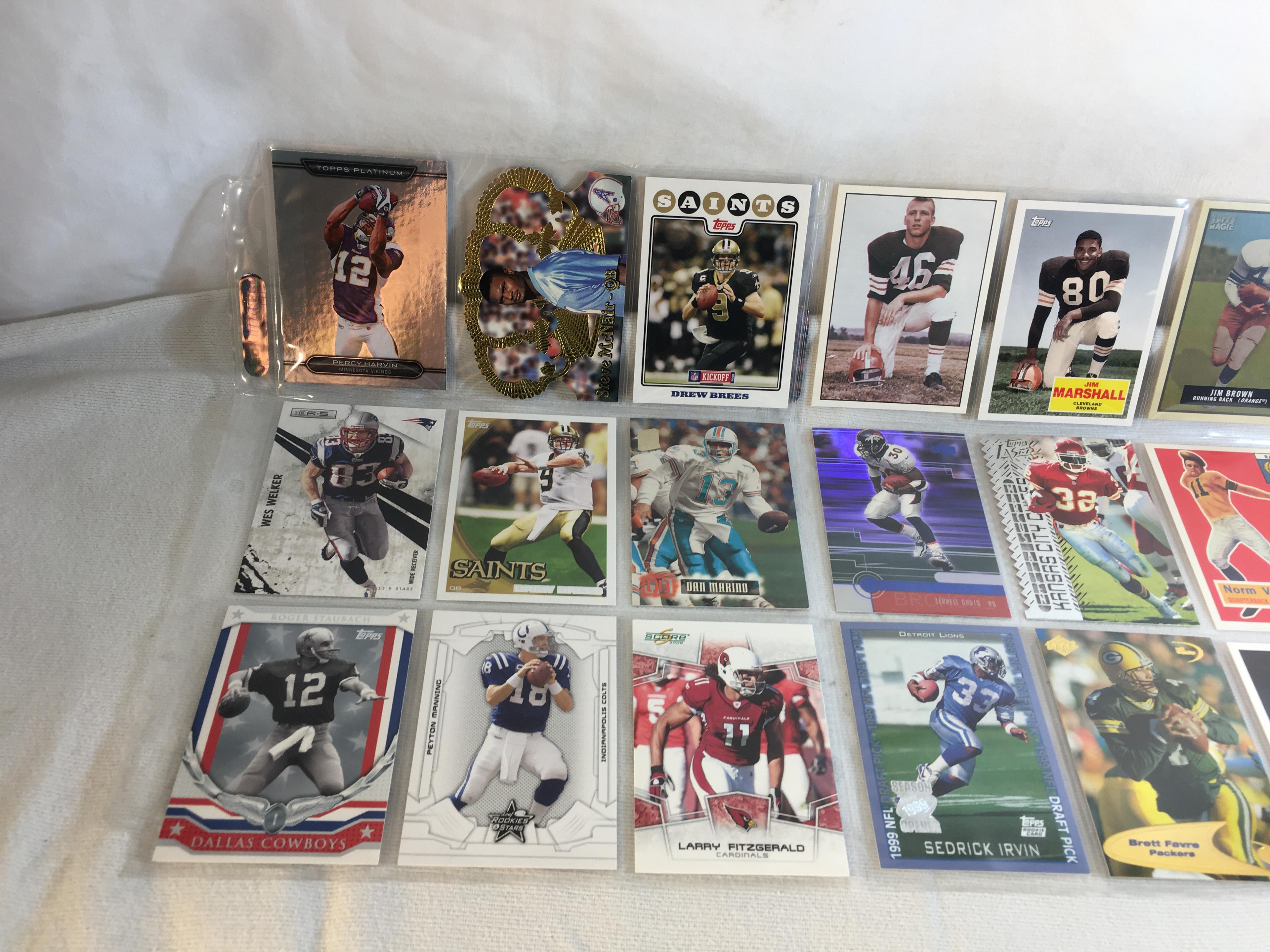 Lot of 18 Pcs Collector Modern NFL Football Sport Trading Assorted Cards & Players - See Pictures