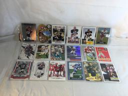 Lot of 18 Pcs Collector Modern NFL Football Sport Trading Assorted Cards & Players - See Pictures