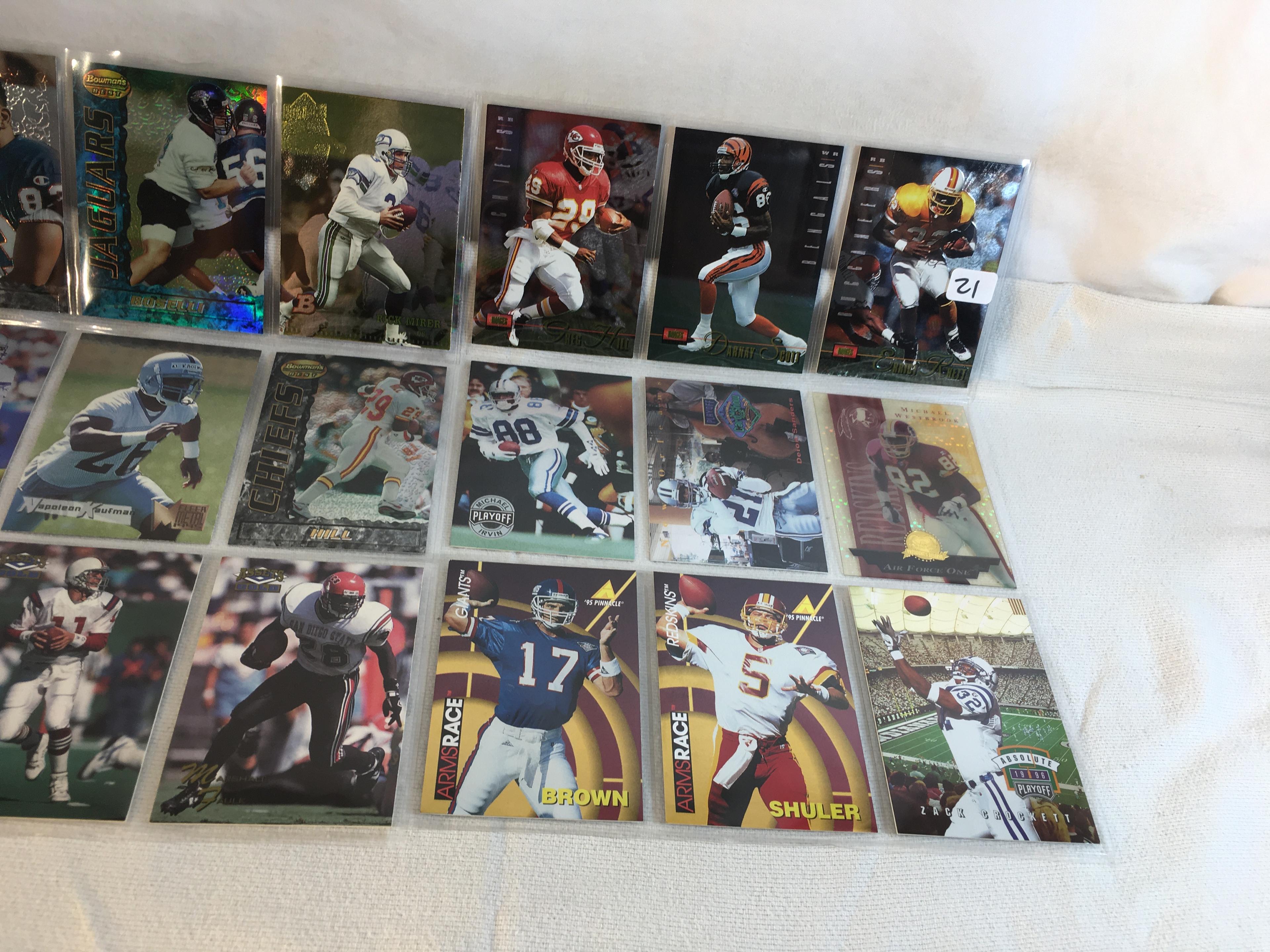 Lot of 18 Pcs Collector Modern NFL Football Sport Trading Assorted Cards & Players - See Pictures