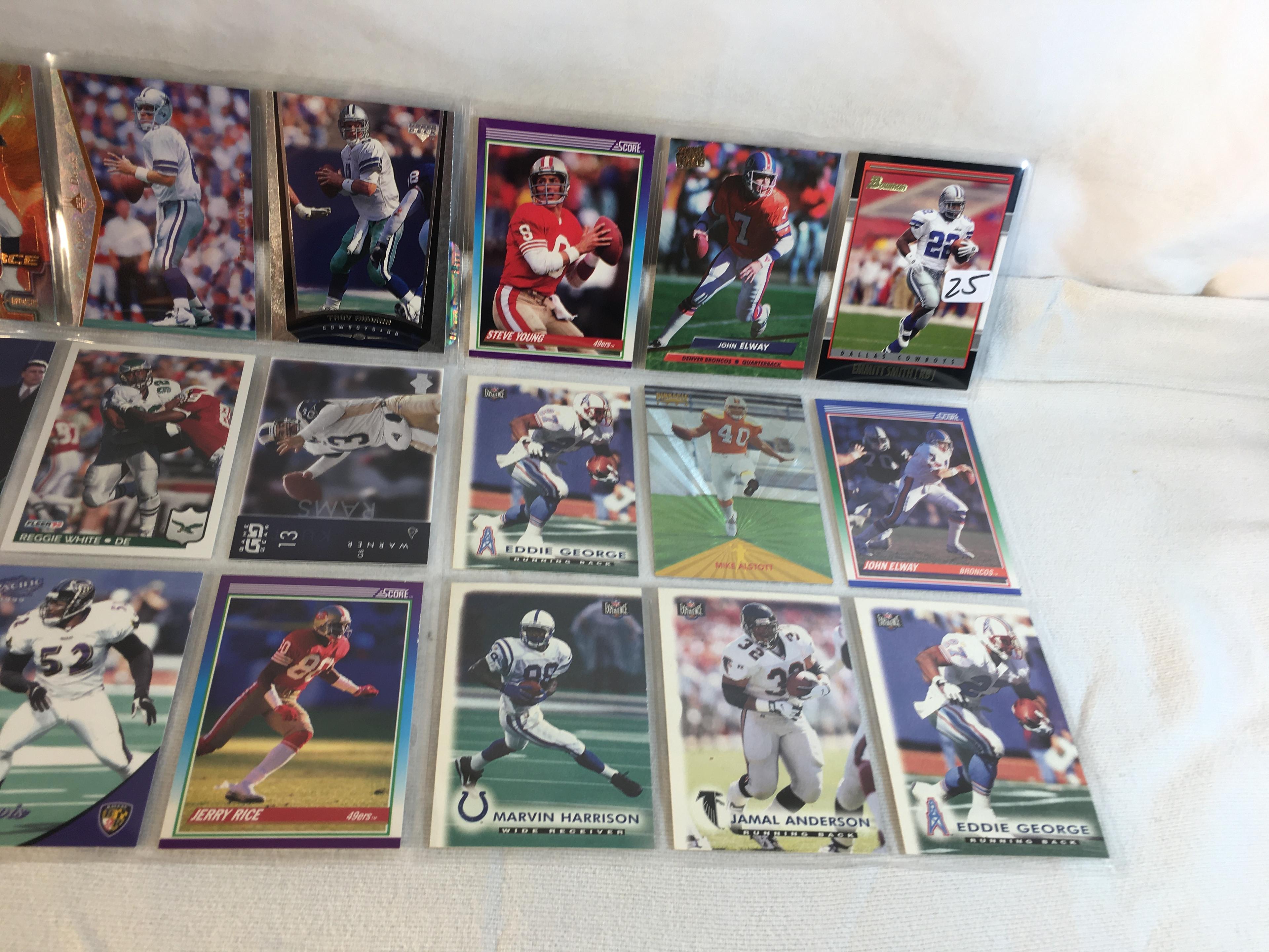 Lot of 18 Pcs Collector Modern NFL Football Sport Trading Assorted Cards & Players - See Pictures