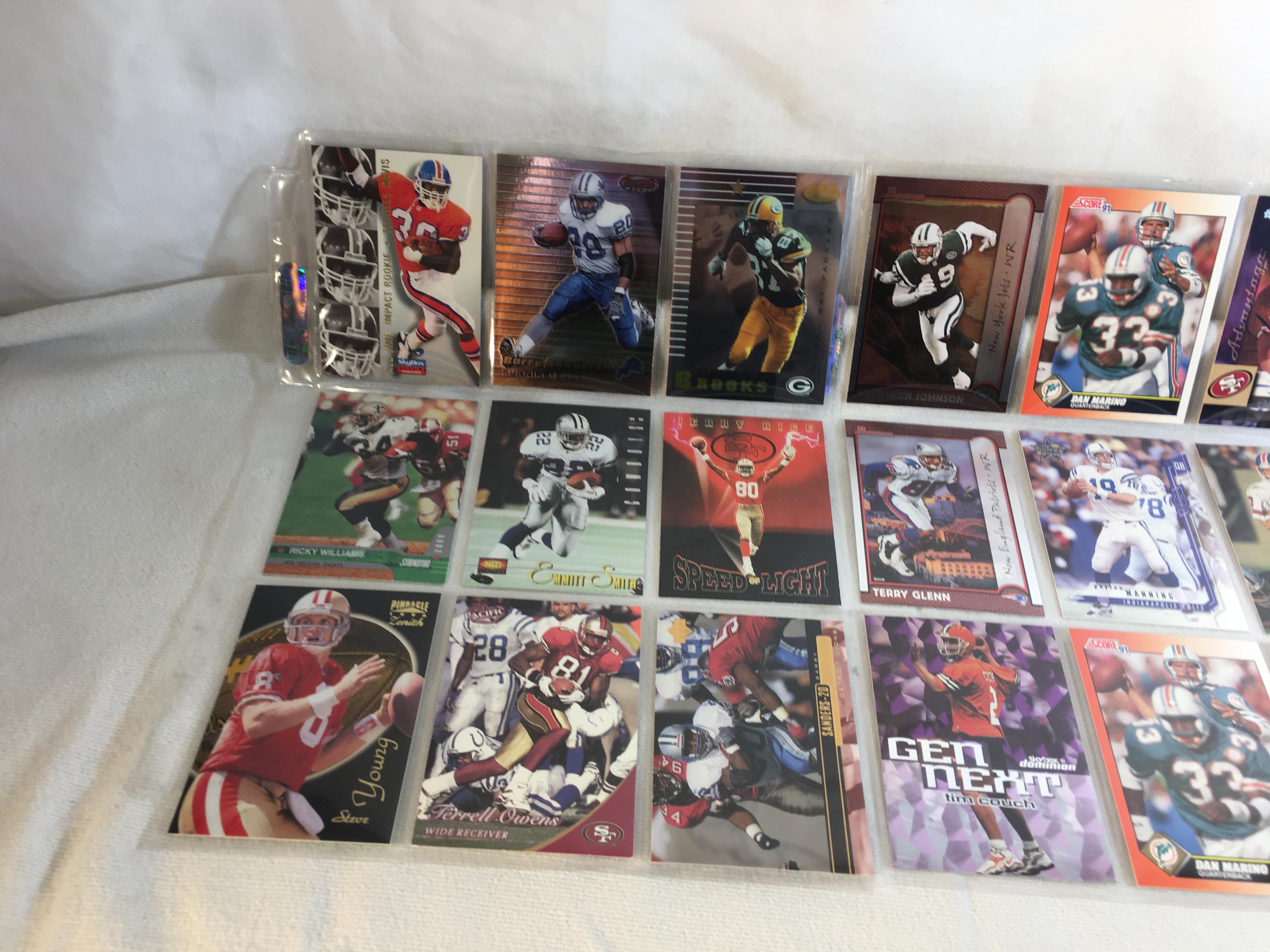 Lot of 18 Pcs Collector Modern NFL Football Sport Trading Assorted Cards & Players - See Pictures