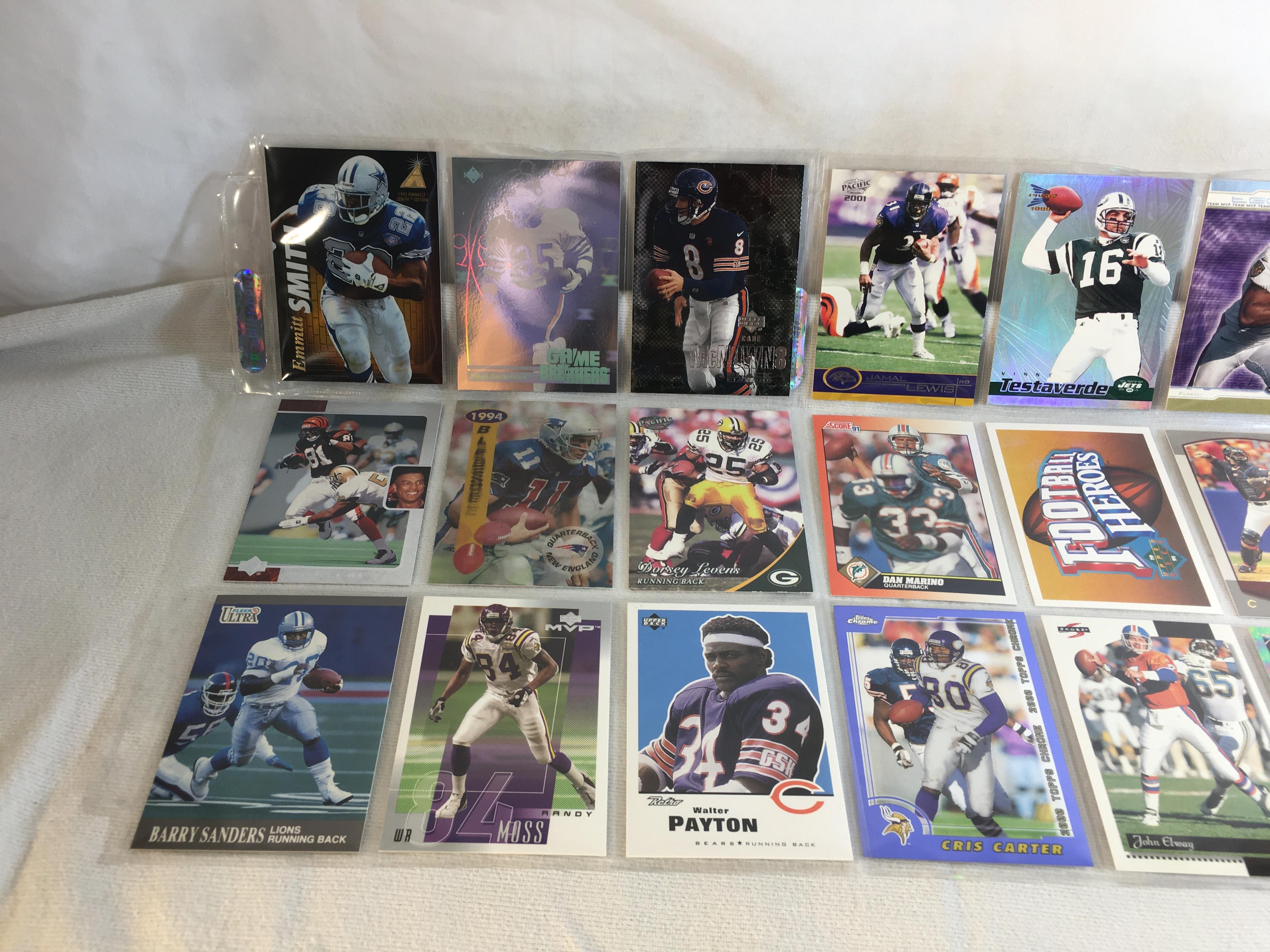 Lot of 18 Pcs Collector Modern NFL Football Sport Trading Assorted Cards & Players - See Pictures