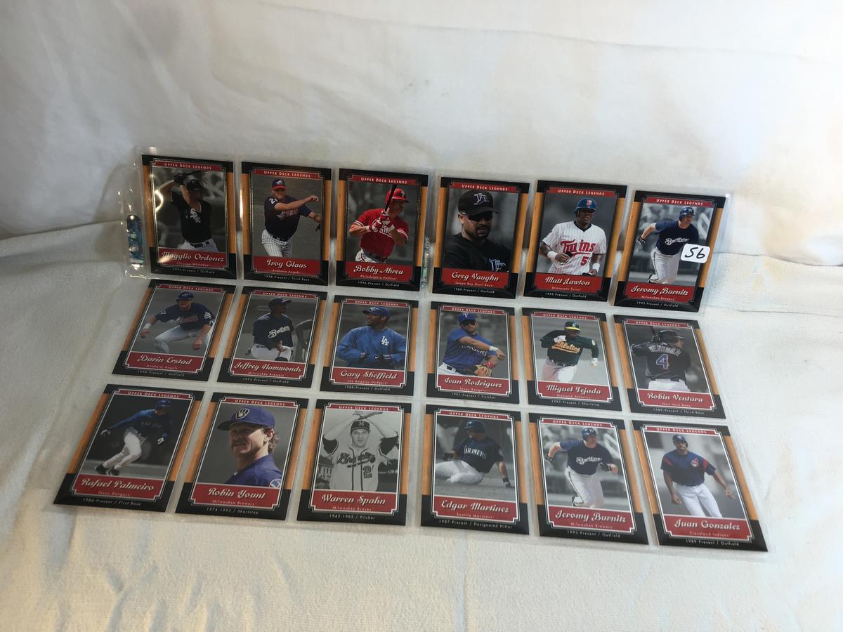 Lot of 18 Pcs Collector Modern MLB Baseball  Sport Trading Assorted Cards & Players -See Pictures