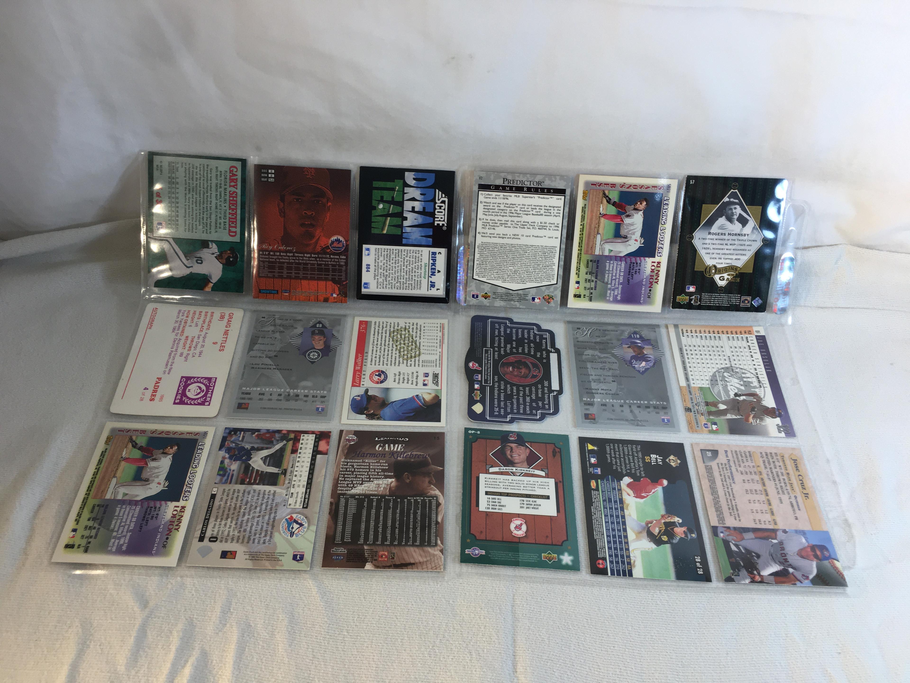 Lot of 18 Pcs Collector Modern MLB Baseball  Sport Trading Assorted Cards & Players -See Pictures