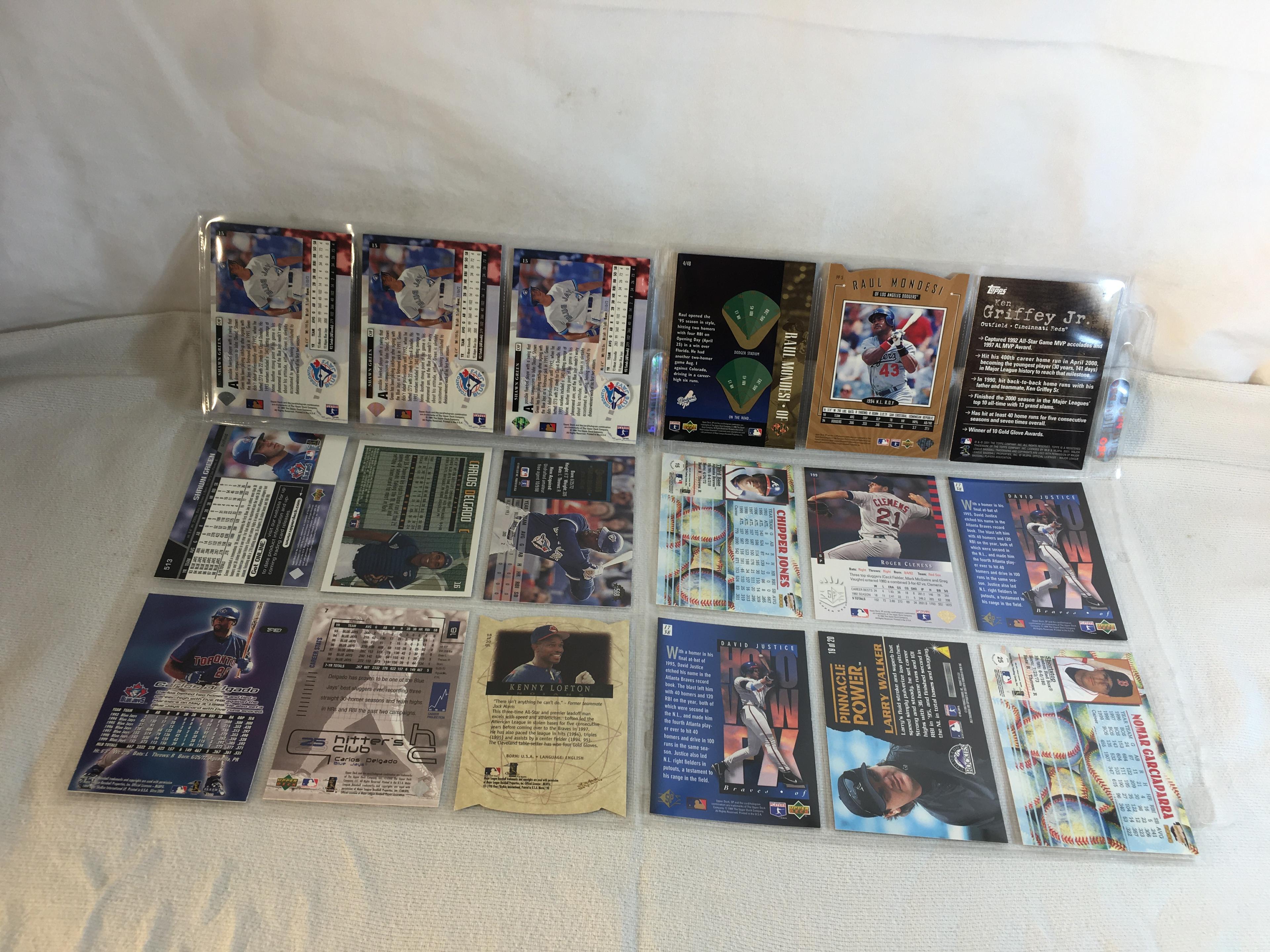 Lot of 18 Pcs Collector Modern MLB Baseball  Sport Trading Assorted Cards & Players -See Pictures