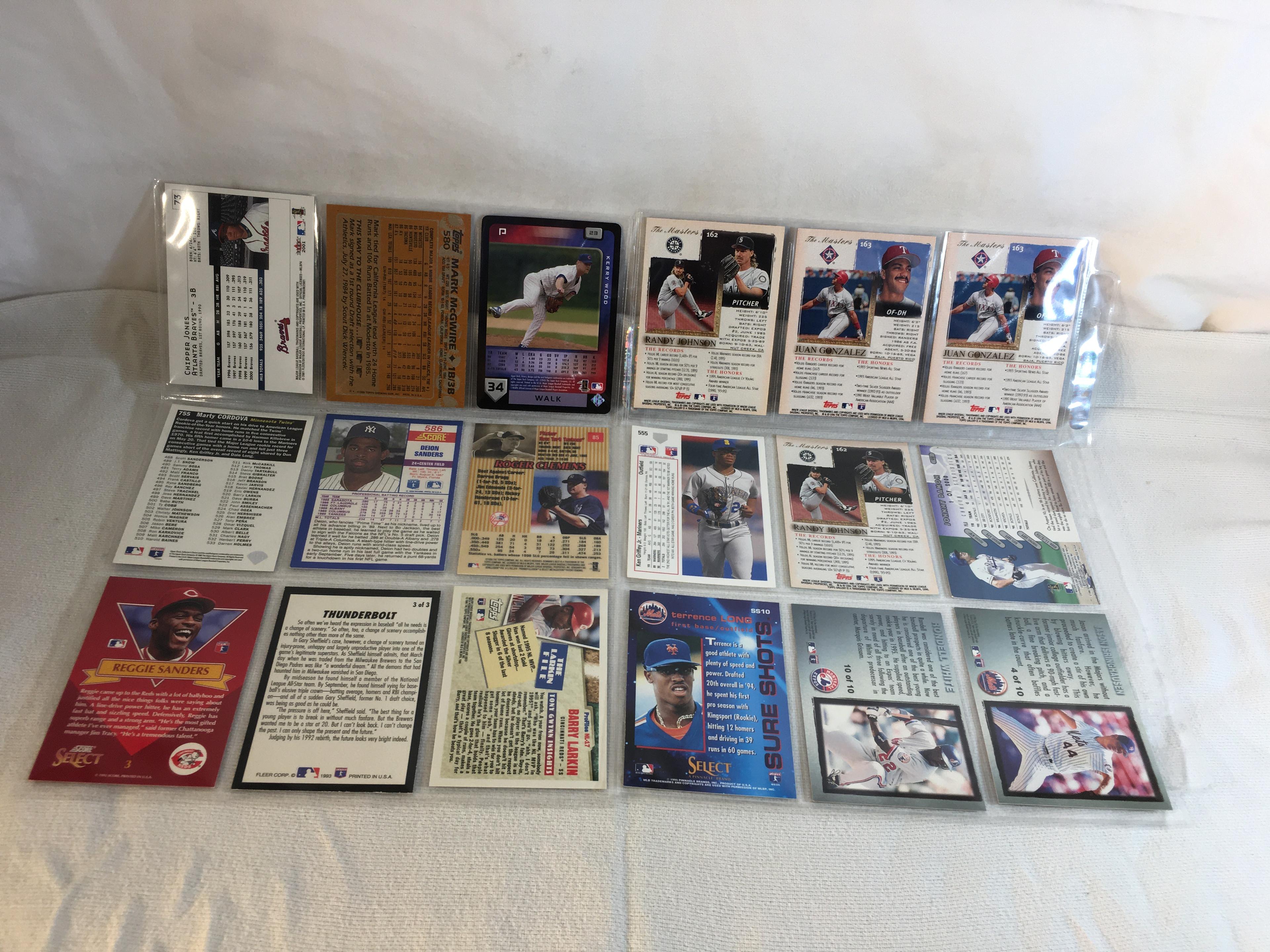 Lot of 18 Pcs Collector Modern MLB Baseball  Sport Trading Assorted Cards & Players -See Pictures