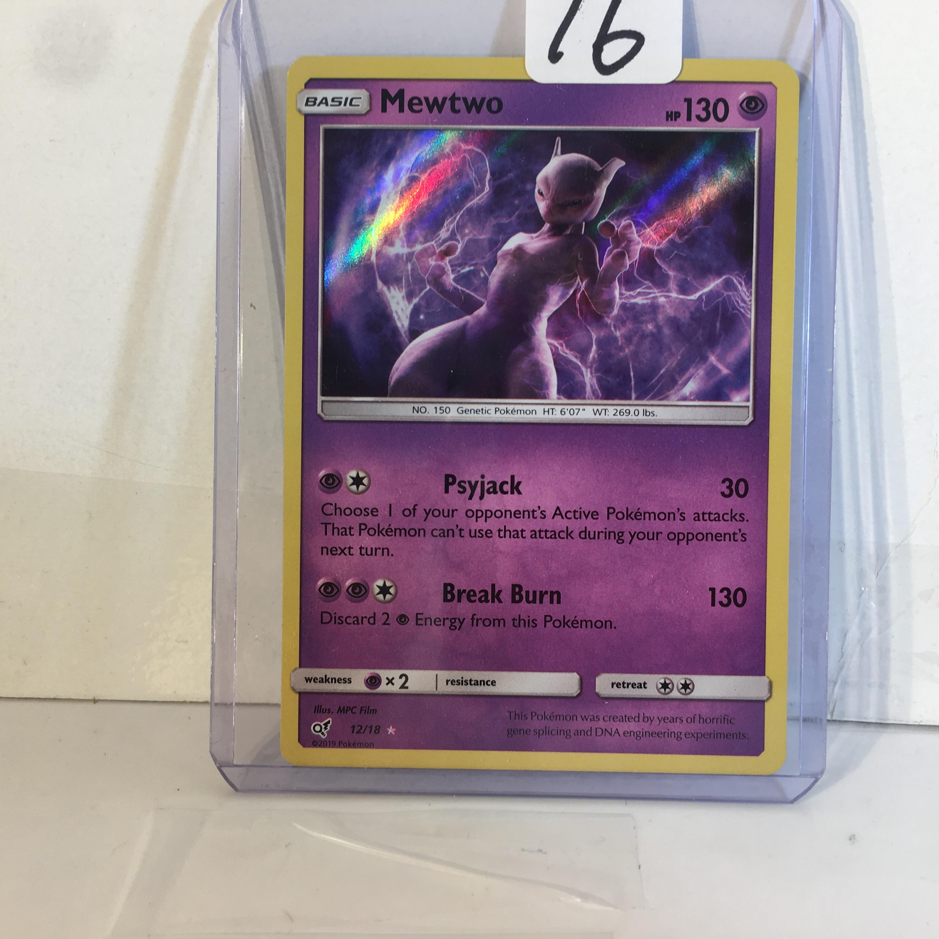 Collector Modern 2019 Pokemon TCG Basic Mewtwo HP130 Break Burn Trading Game Card 12/18