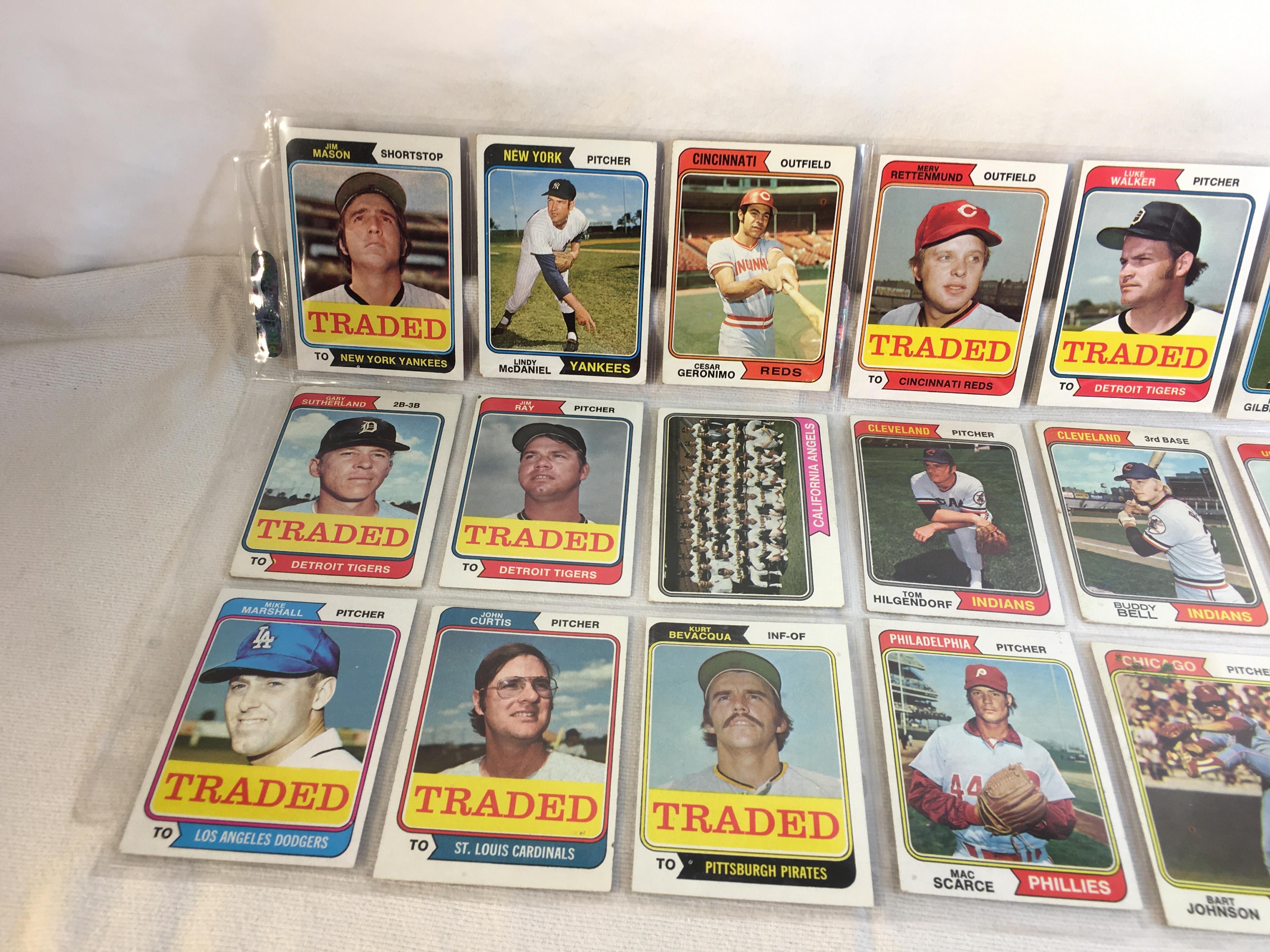 Lot of 18 Pcs Collector Vintage  MLB Baseball  Sport Trading Assorted Cards & Players - See Photos