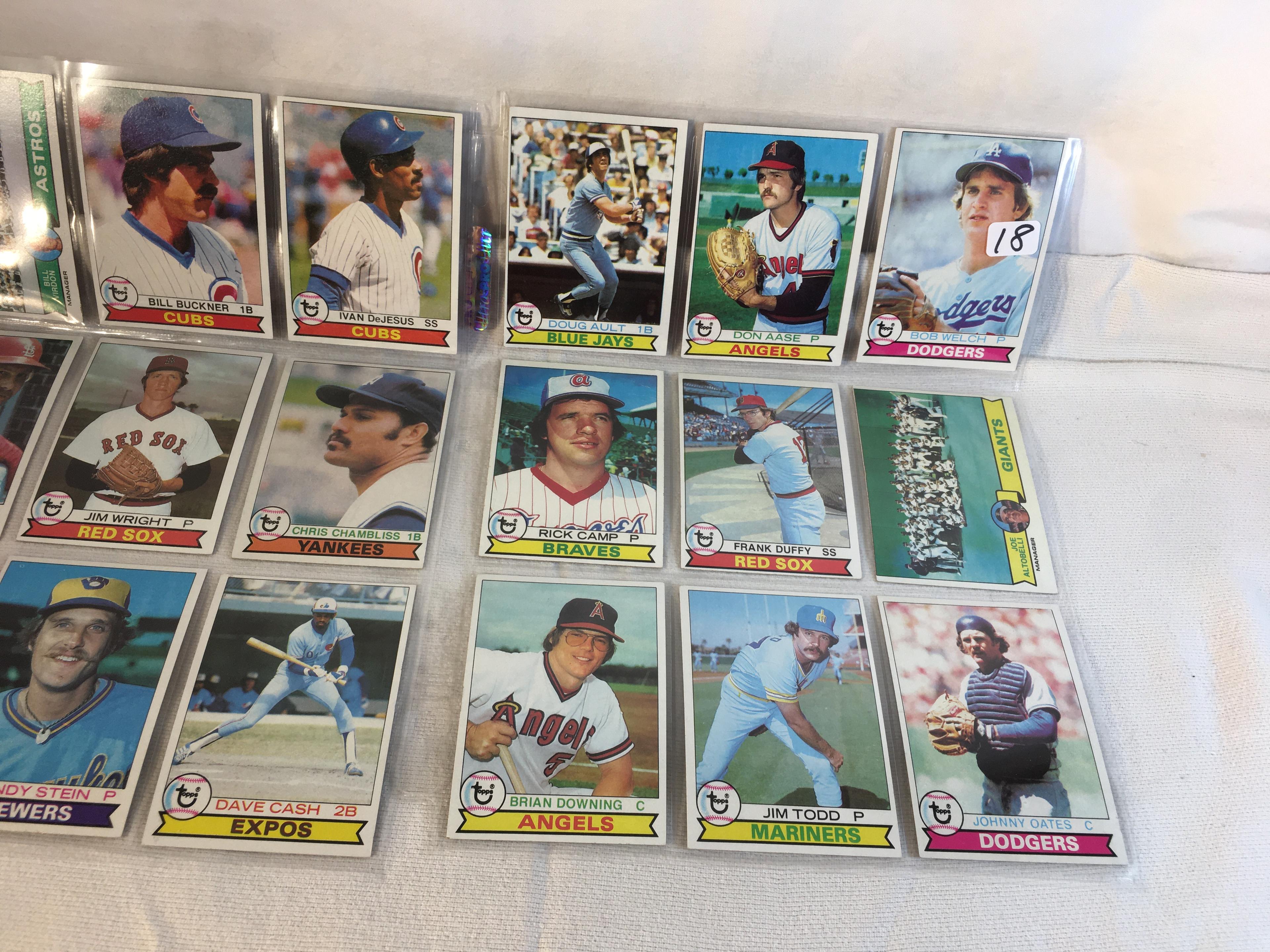 Lot of 18 Pcs Collector Vintage  MLB Baseball  Sport Trading Assorted Cards & Players - See Photos