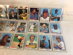 Lot of 18 Pcs Collector Vintage  MLB Baseball  Sport Trading Assorted Cards & Players - See Photos