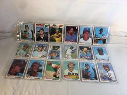 Lot of 18 Pcs Collector Vintage  MLB Baseball  Sport Trading Assorted Cards & Players - See Photos