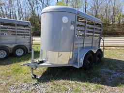 2023 UNUSED WW 5X10 SILVER BUMPER PULL STOCK TRAILER, HAS BILL OF ORIGIN, S