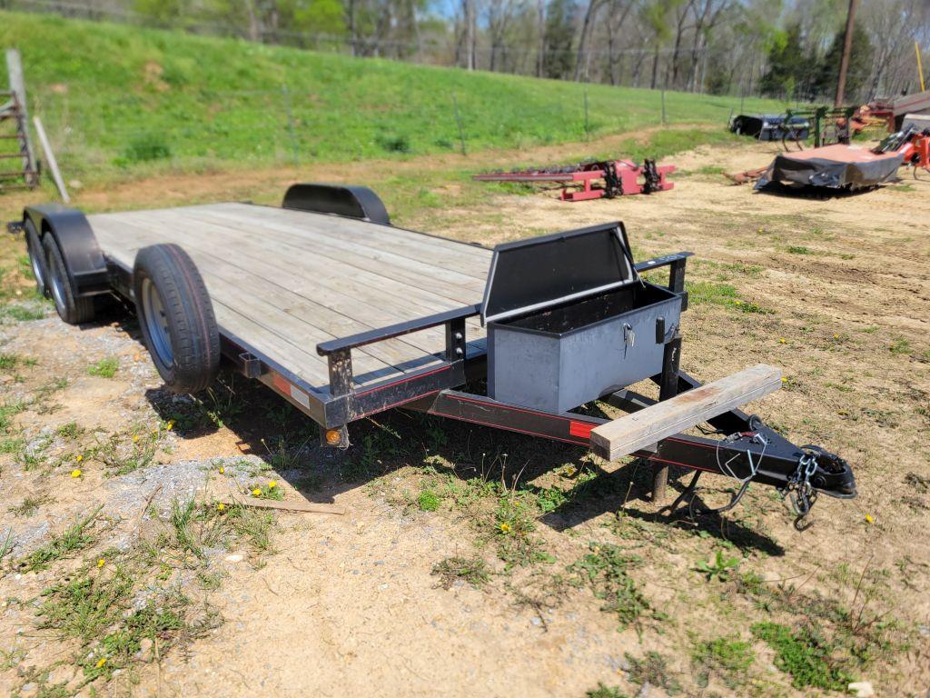 2019 TARN 20FTX7FT BUMPER PULL TRAILER, TANDEM AXLE, HAS TITLE,HAS TOOL BOX ON FRONT,VIN