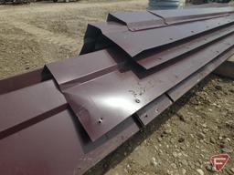 Pole barn trim, roof caps; used, maroon