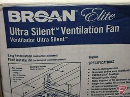 Broan Elite Ultra Silent Ventilation Fan QTXE110, (12) soft white 100W equivalent CFL bulbs,