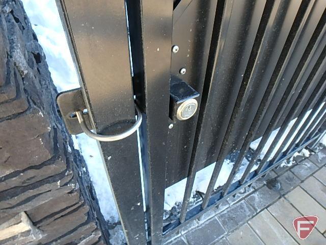 48'x4' Ameristar Montage Plus Majestic style ornamental steel fence with 4' walk gate with panic bar