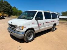 1999 Ford E350 Crew Van, 12 Passenger, XLT Super Duty, Gas, Auto, 230,921 M