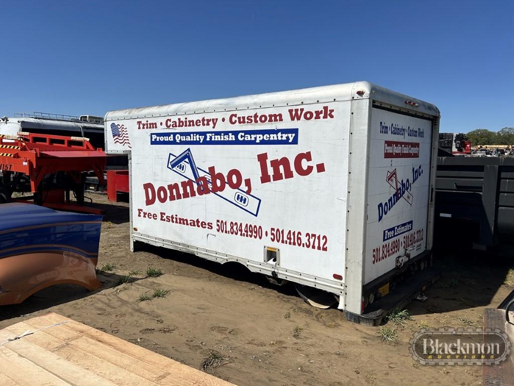 BOX TRUCK  OVER THE CAB BOX BED, 14', ROLL UP REAR DOOR