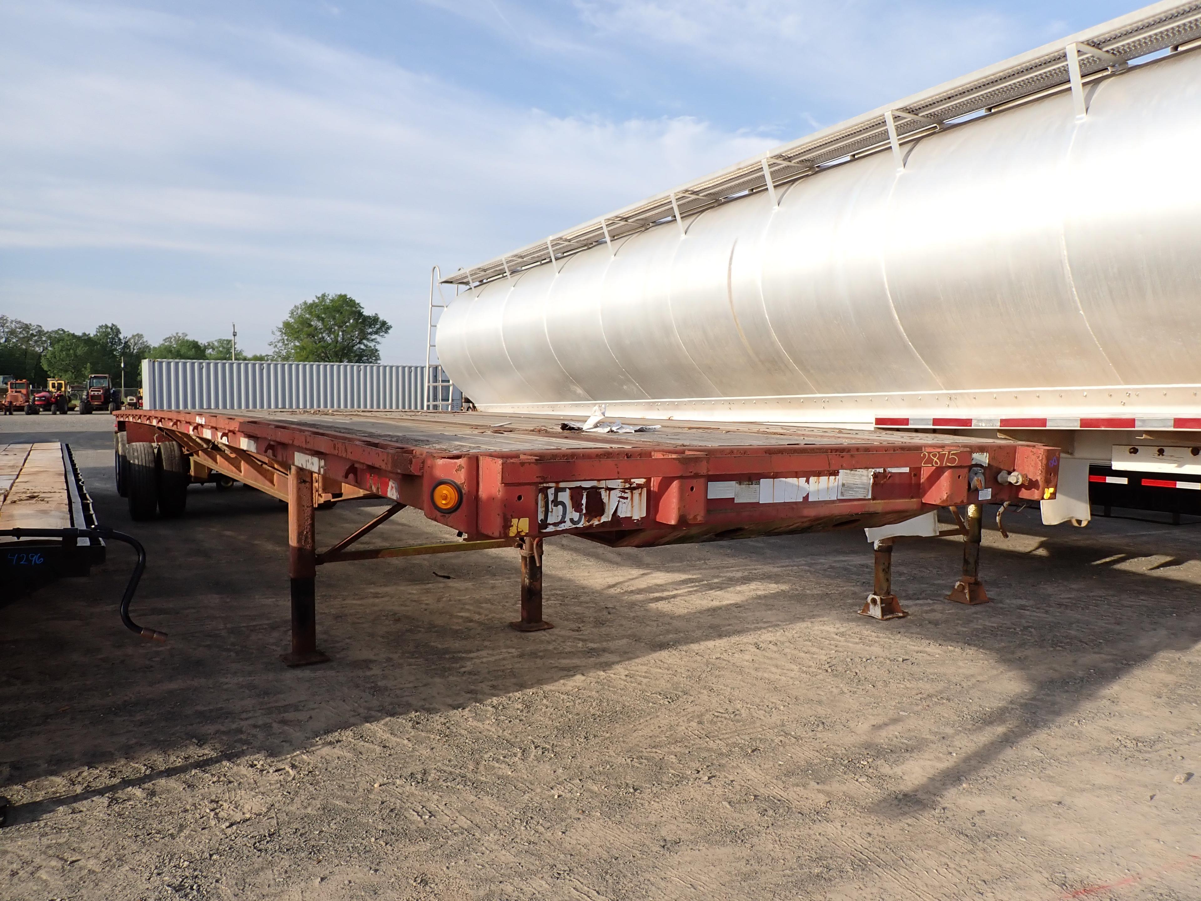 FLATBED TRAILER,  48', SPREAD AXLE, AIR RIDE S# N/A