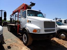 2000 STERLING FLATBED TRUCK, 183,290+ mi,  CAT DIESEL, 8LL, TWIN SCREW, TUF