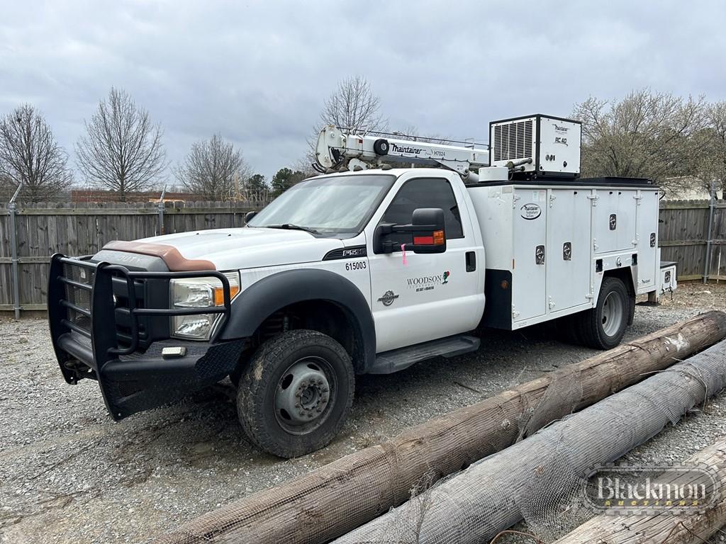 2013 FORD F550 MECHANICS TRUCK,  SINGLE CAB, 4X4, POWER STROKE DIESEL, PS,