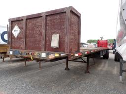 COMBO FLATBED TRAILER,  45' X 90" , SLIDING TANDEM AXLE, SPRING RIDE, 24.5