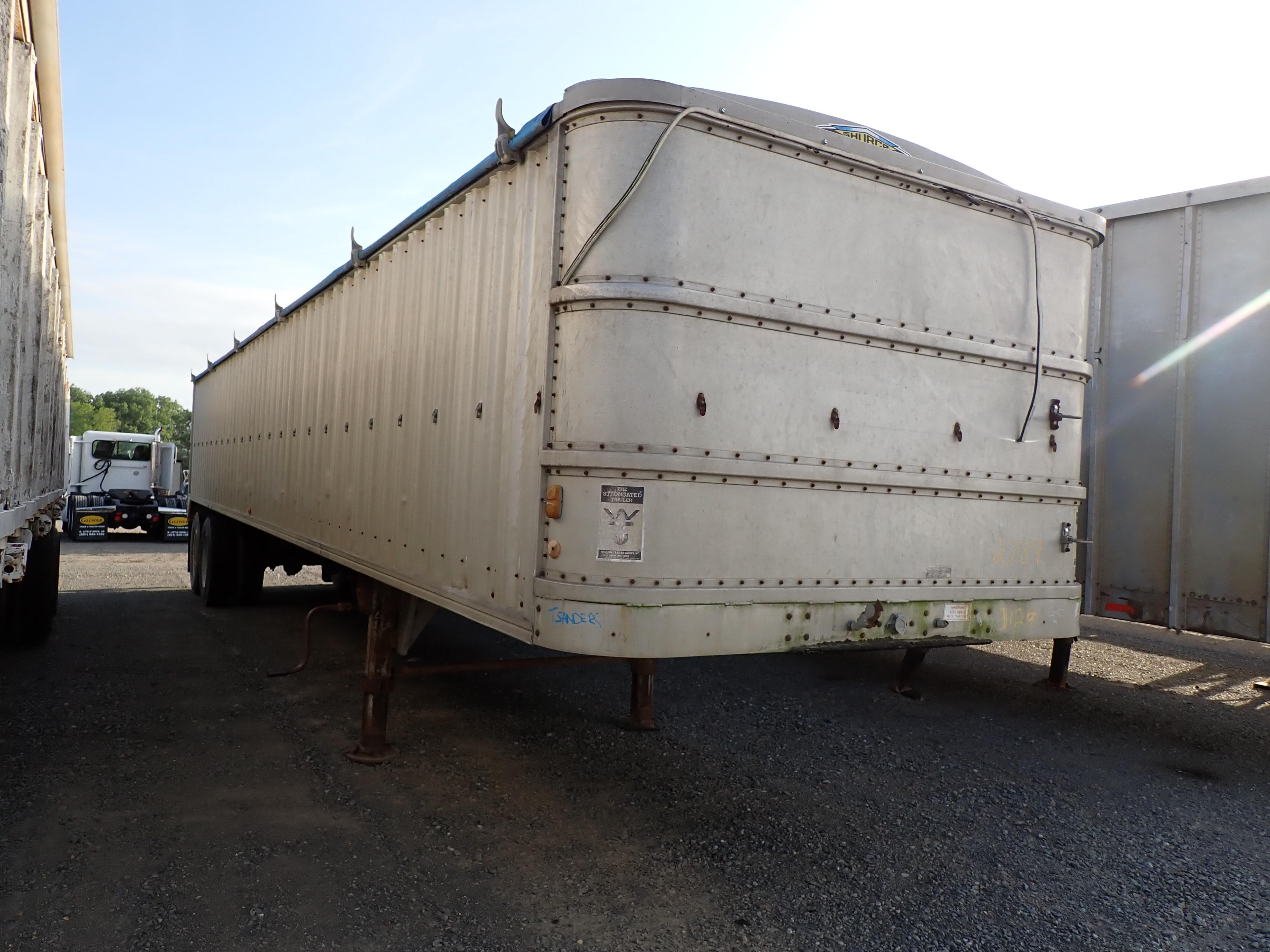 1979 WILSON ALUMINUM FLATBED GRAIN TRAILER,  TANDEM AXLE, SPRING SUSP, 11R/