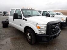 2016 FORD F350 CAB & CHASSIS, 177148+ mi,  CREWCAB, POWERSTROKE DIESEL, AUT