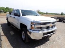 2016 CHEVROLET 2500 HD TRUCK, 215,591+ mi,  CREWCAB, 4X4, V8 GAS, AUTO, HEA