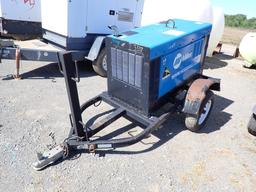 MILLER BIG BLUE 400 PORTABLE WELDER/GENERATOR,  KUBOTA DIESEL, MOUNTED ON S