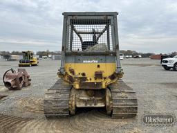 KOMATSU D31P-20 CRAWLER DOZER,  OROPS, SCREENS, SWEEPS, 6-WAY BLADE, REAR A