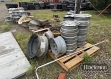 (3) PALLETS OF RIMS,  FOR CAR & IMPLEMENTS