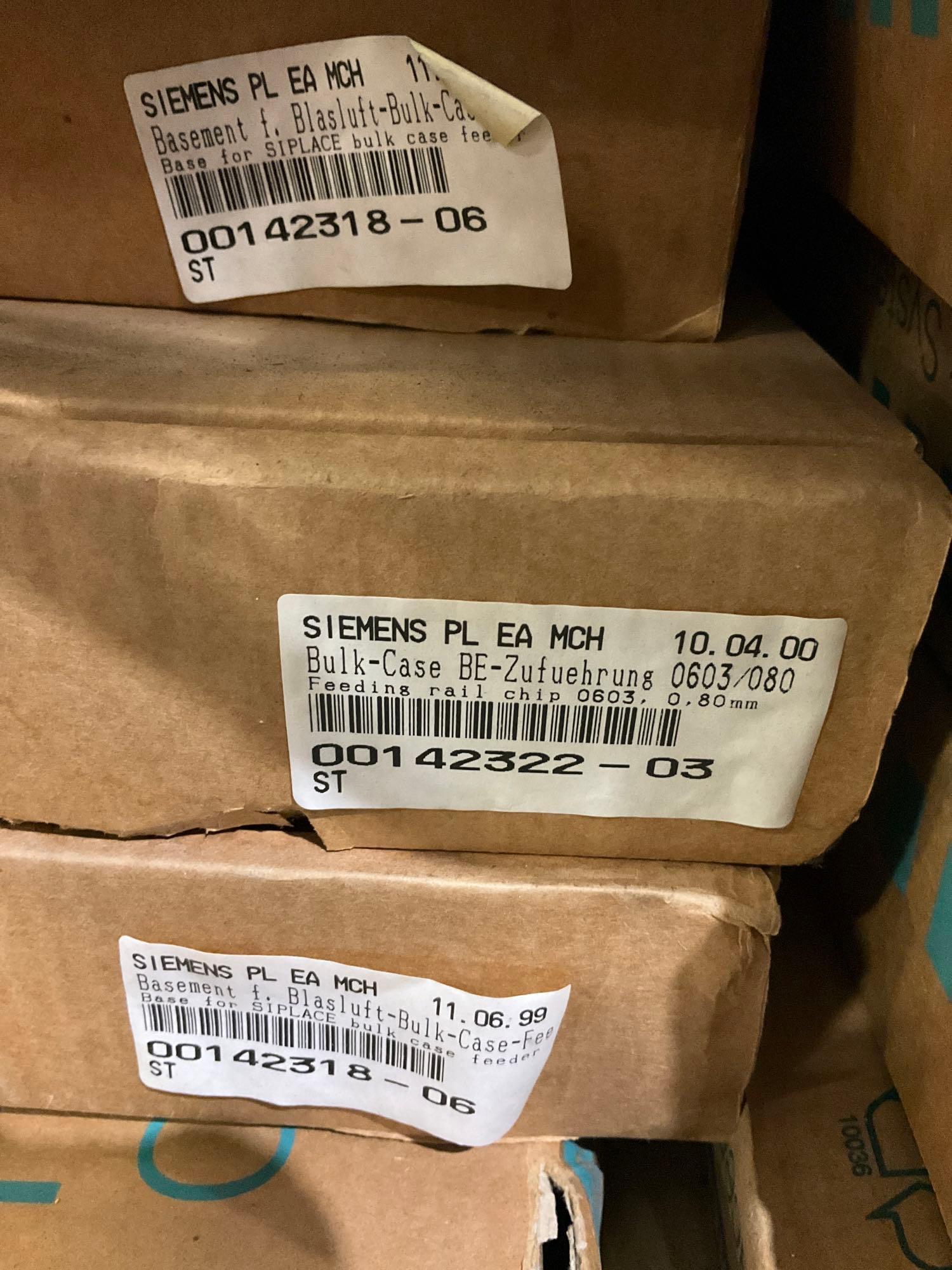 PALLET OF ASSORTED SIEMENS PLACEMENT SYSTEMS COMPONENTS, APPROX 45 BOXES