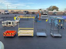 ( 4 ) ROLLING CARTS , APPROX 22" W...x 20? L x 42? T , APPROX 24" W...x 20? L x 43? T, APPROX...3...