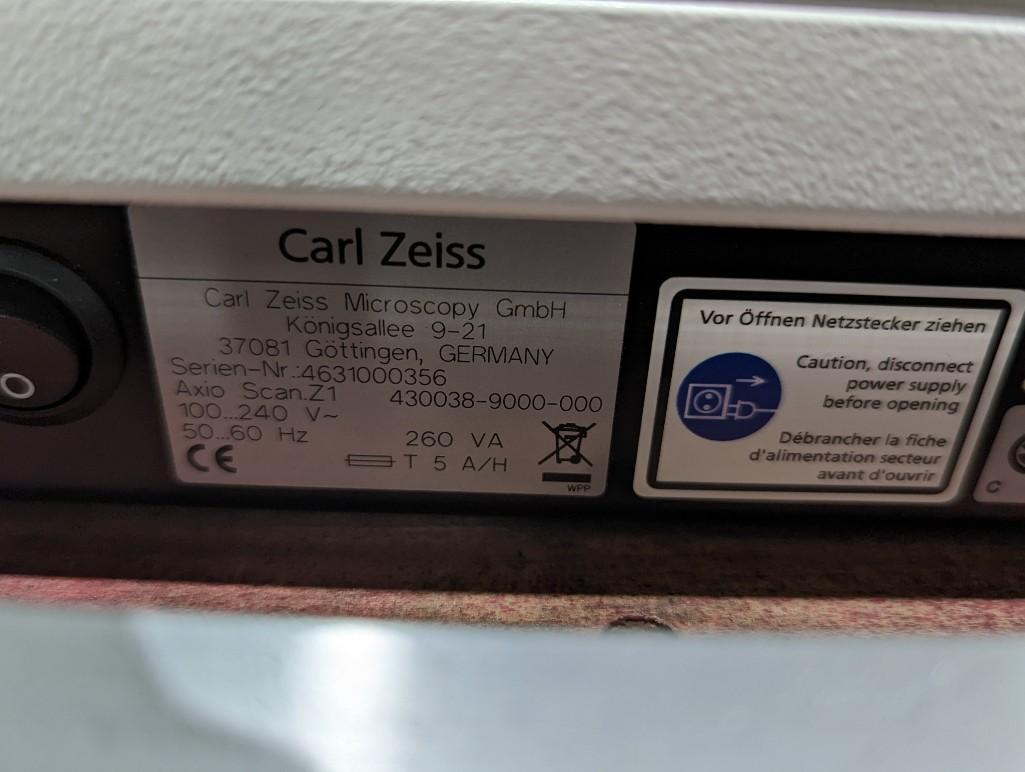 Zeiss Axio Scan.Z1 Systems Unit SLIDE SCANNER: Model number: 430038-9000-000