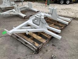 ( 2 ) HEAVY DUTY EQUIPMENT POLE RACKS FOR TRUCKS, APPROX 70" EACH