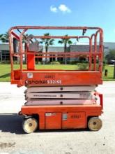 2016 SNORKEL SCISSOR LIFT MODEL S3219E ANSI , ELECTRIC, APPROX MAX PLATFORM HEIGHT 19FT, NON MARK...