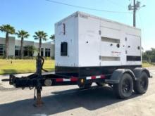 2015 CUMMINS GENERATOR MODEL C100D6R, DIESEL, TRAILER MOUNTED, APPROX PHASE 1/3, APPROX RATED KW