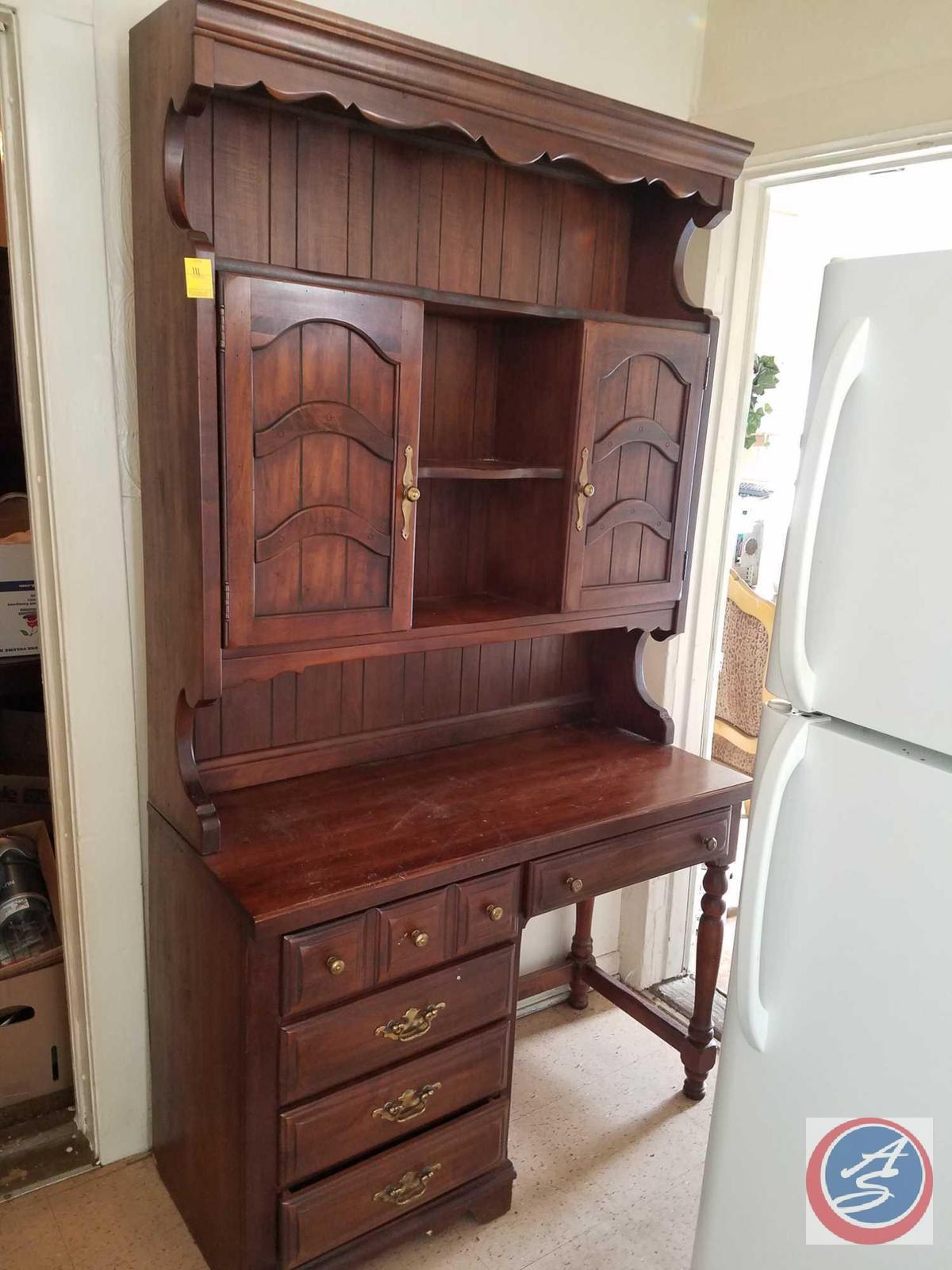 Large Wooden Desk Measuring 44"X 79.5" X 19"