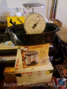 T Fal Roaster, Presto Deep Fryer, Vintage Food Scale, Roaster with Lid