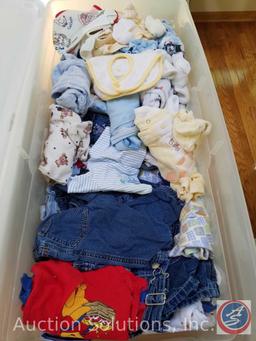 Assorted Baby/Infant Clothes; Variety of Sizes, in (7) Totes w/ Lids