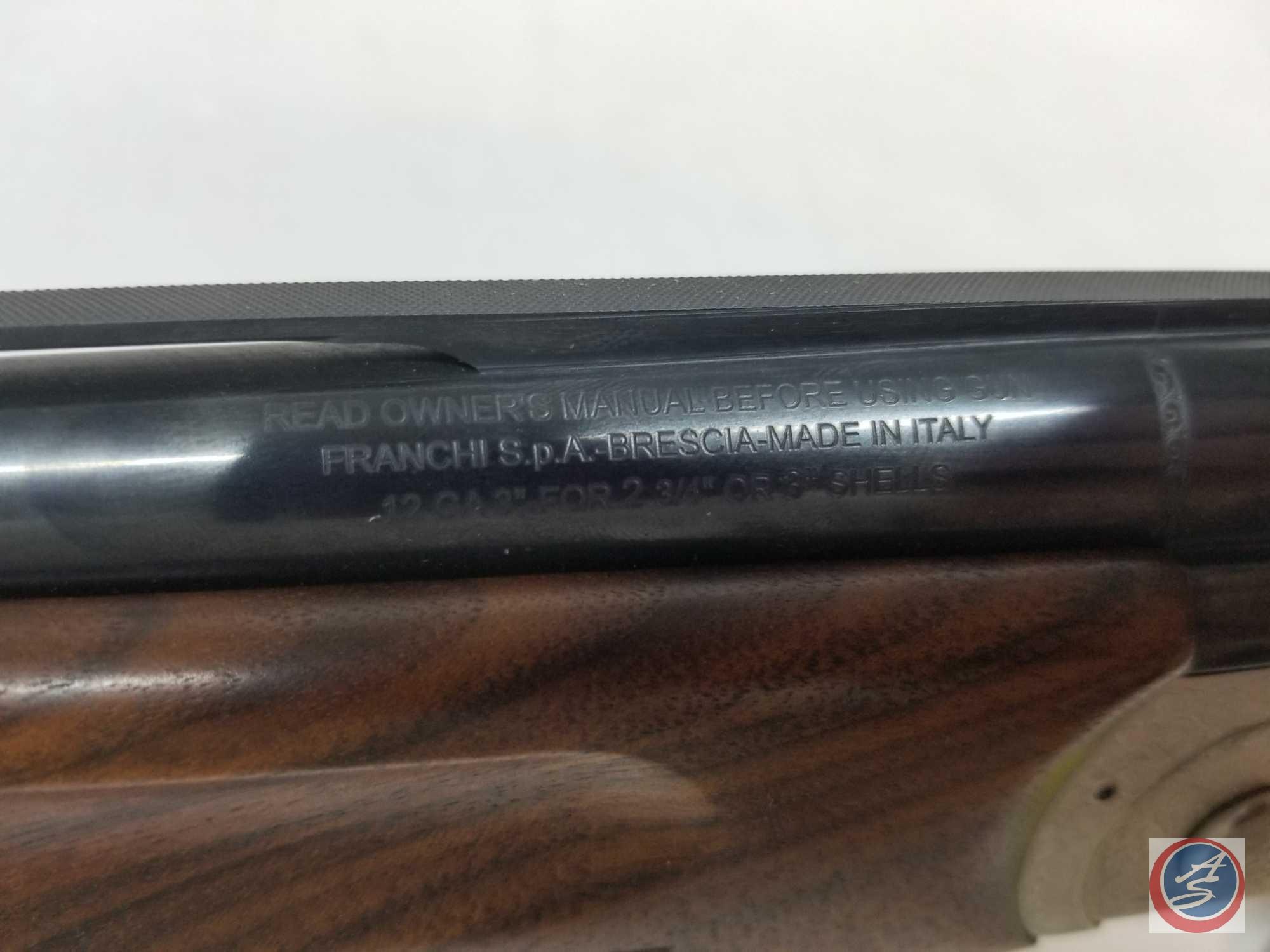 Franchi Model Renaissance Elite 12 GA 3" Shotgun Over Under Shotgun with gold inlay, vent rib 26